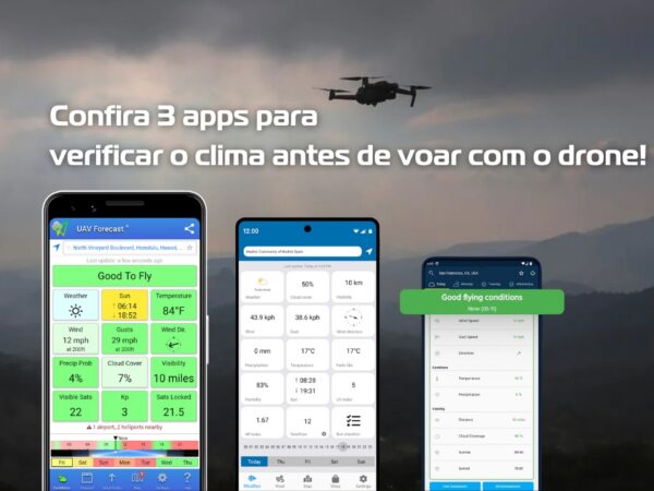 Confira 3 apps para verificar o clima antes de voar com o drone!